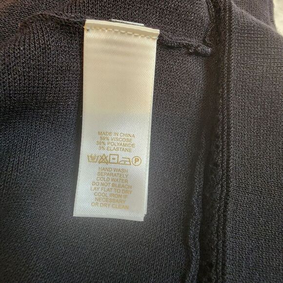 Kate Spade Black‎ Sleeveless Open Cable Sweater Dress In Full Bloom Medium NWT - Picture 6 of 10